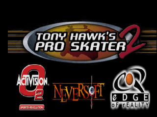 Tony Hawk's Pro Skater 2 (Europe) Title Screen